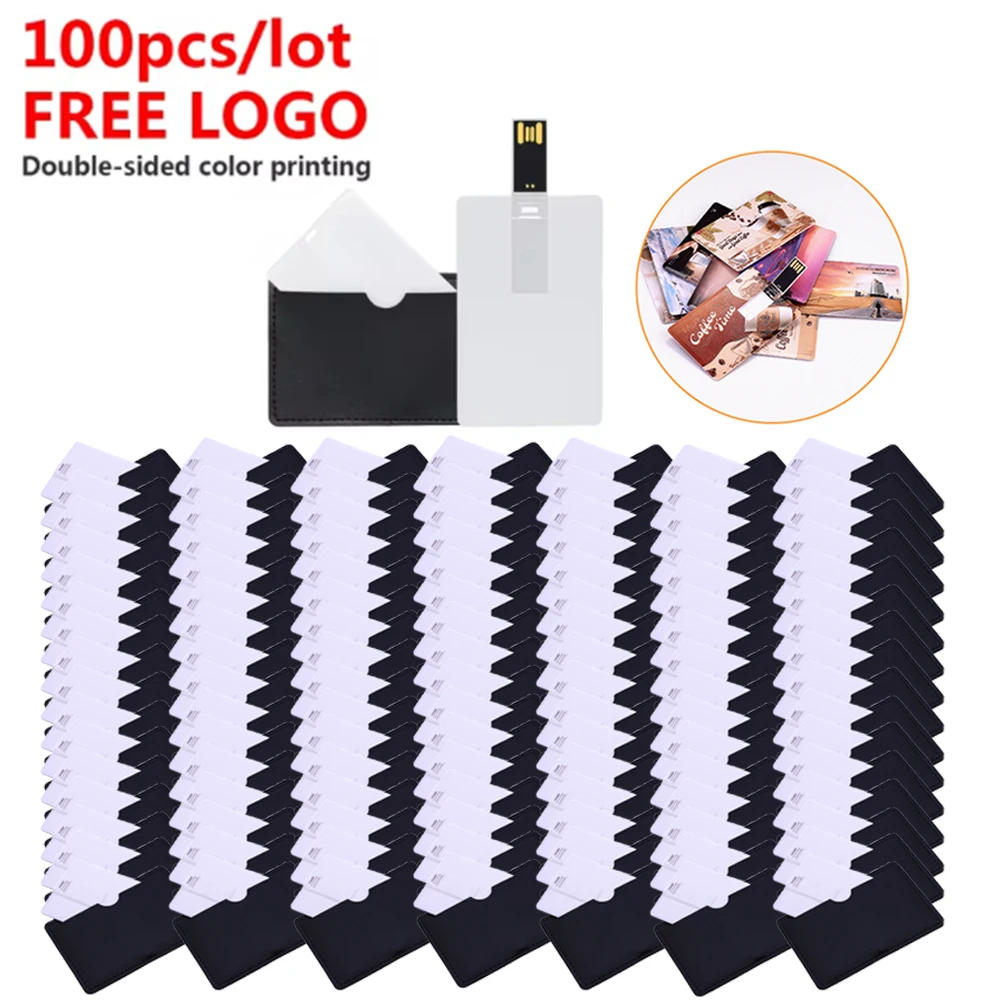 100 шт./лот водонепроницаемый супертонкий USB-флешка для кредитных карт 4 ГБ 8 32 64