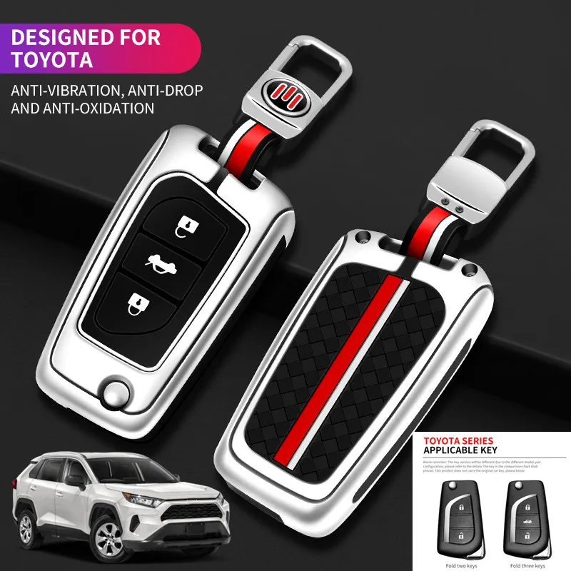 

Keychain For Toyota Car Key Case Cover For Toyota Camry 4Runner Corolla Highlander Levin RAV4 LE Sienna Tacoma Tundra Yaris