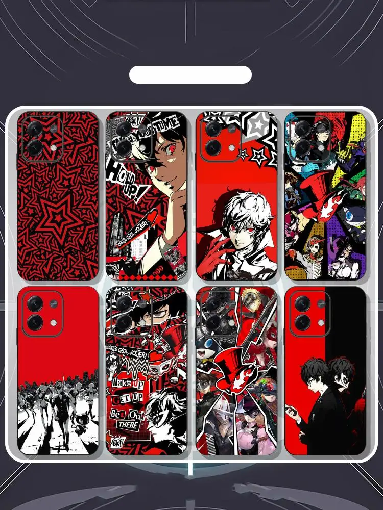 Фото Чехол для телефона с изображением Джокера из Persona 5 для Redmi Note 14 13 12 11 Pro Plus S 5G 14C A3, мягкий черный чехол №1