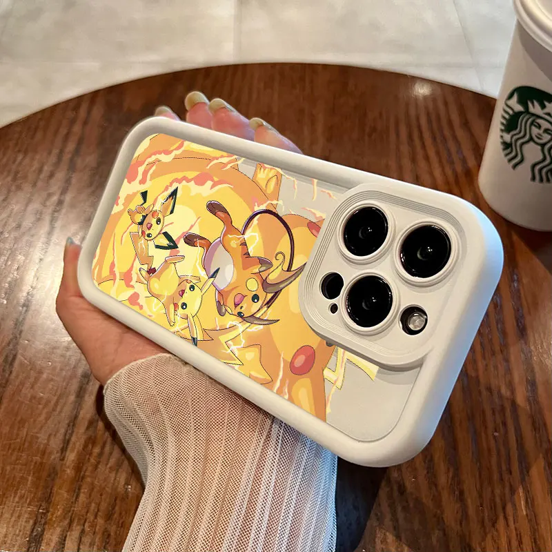 Pokemon Eevee Gengar Cartoon Phone Case For iPhone 11 12 13 14 15 16 Pro Max XS Plus Soft Protective Cover