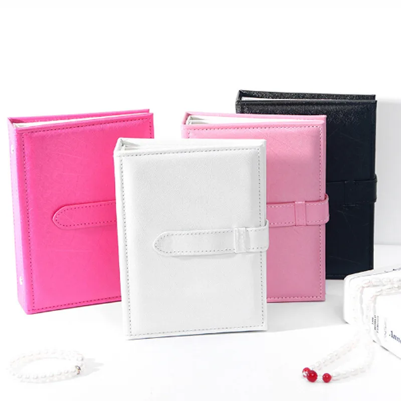

Portable Women Fashion Leather Jewelry Book Storage Bag Stud Earrings Collection Necklace Display Box Storage Accessories