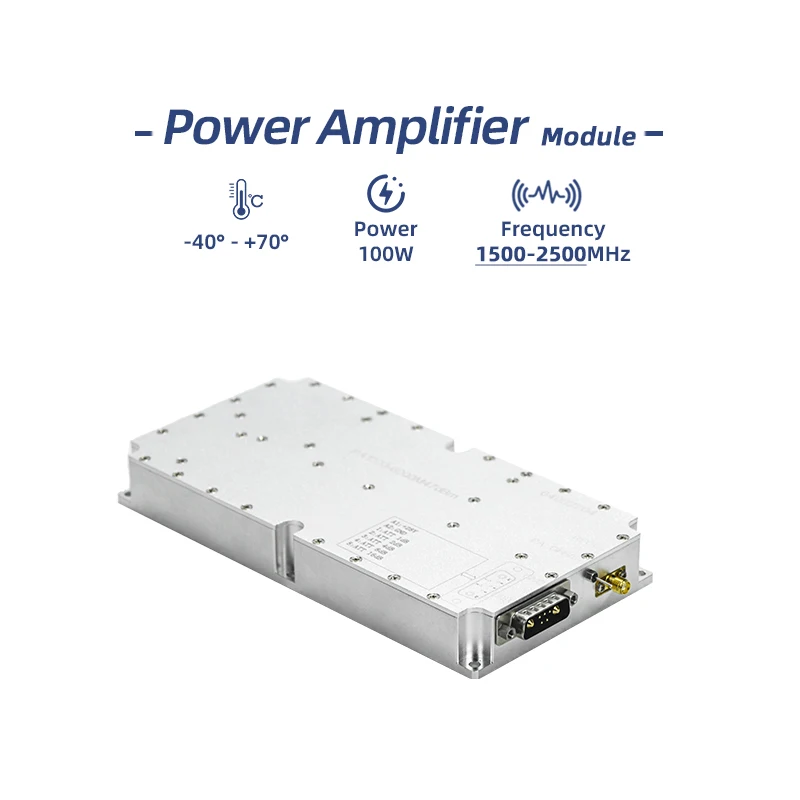 Фото Модуль усилителя мощности Greetwin GW-PA100W, 100 Вт, настраиваемый, 24-30 В, разъем SMA-Female, 1500-2500 МГц, аксессуары для РЧ/НЧ, LED №1