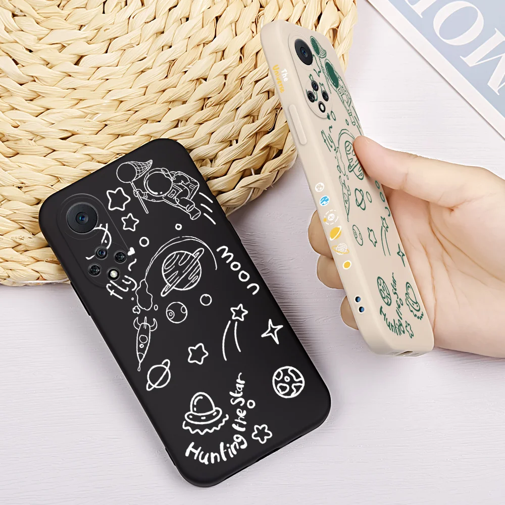 

Cartoon Planet Pattern Phone Case For Huawei Y9 Y7 Y5 Prime Y6 ProY6S Cover For Huawei Y9S Y7A Y6P Soft Silicone Protective Case