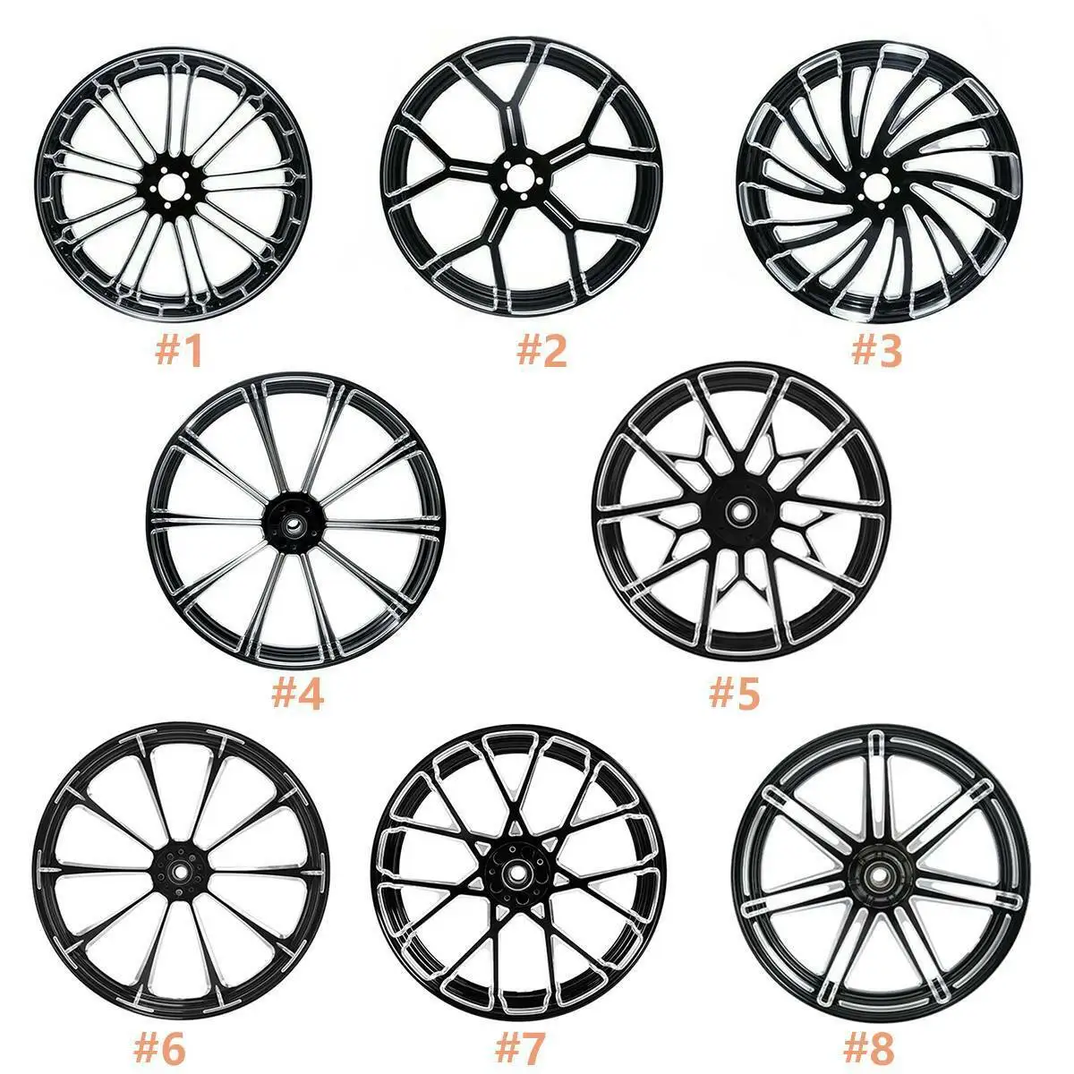 

Motorcycle 26''x3.5'' Front Wheel Rim Hub Single/Dual Disc For Harley Touring Road King Road Glide 2008-2023 2018 2019 non ABS
