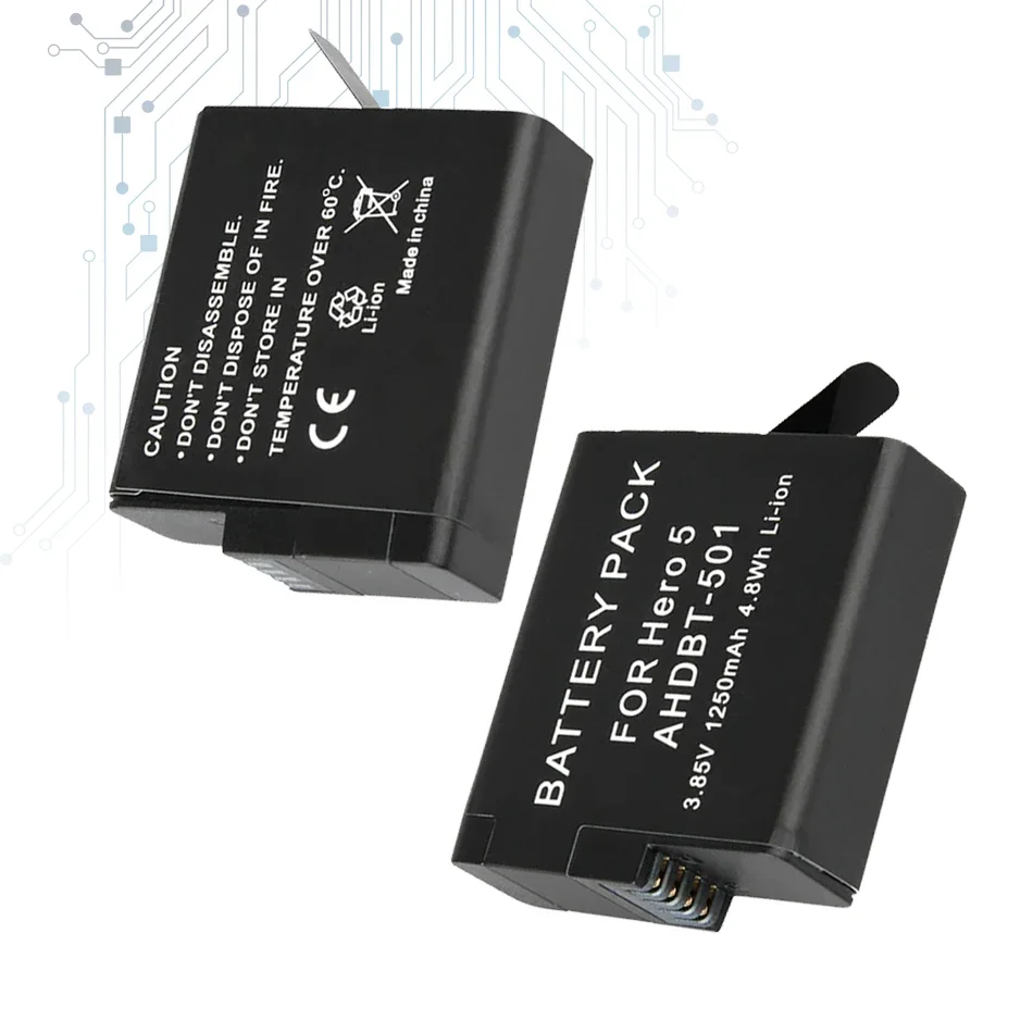 Аккумулятор для GoPro Hero 7 6 5-1250 мАч