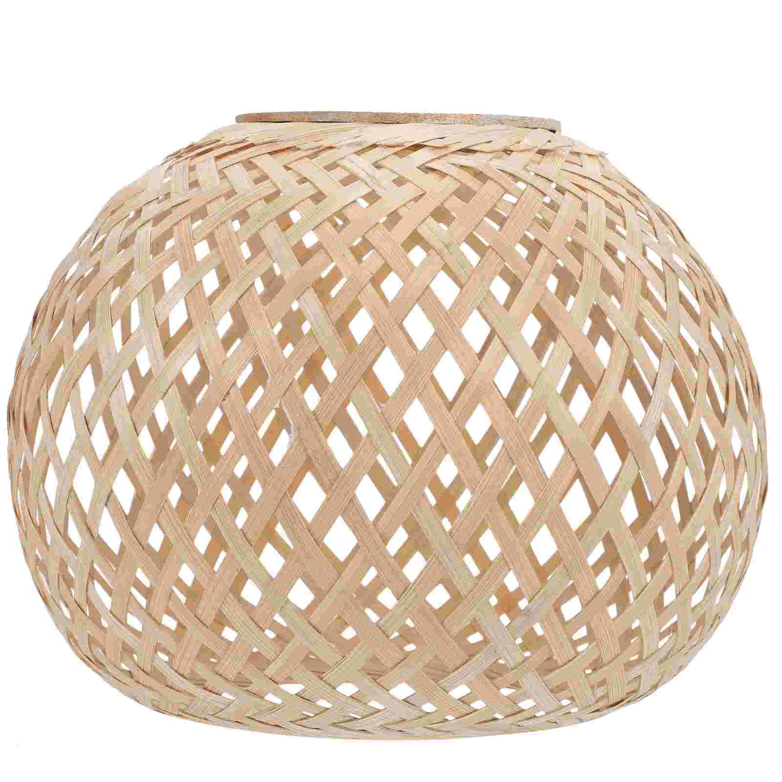 

Bamboo Lampshade Simple Shades Home Decorative Pendant Lampshades Woven Replacement