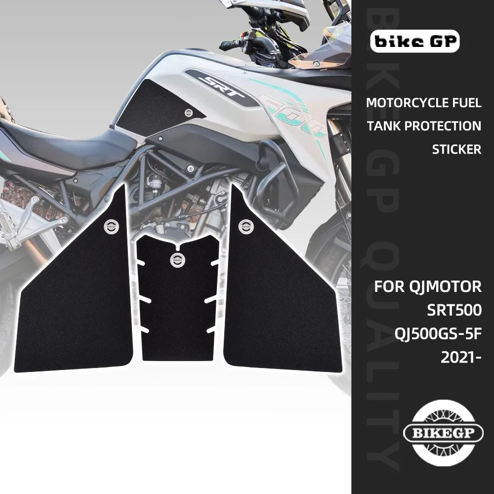 

BIKE GP Motorcycle Non Slip Sticker Decals Scratch Resistant Tank Pad Protector Case For QJmotor SRT500 Motorcycle Accessories