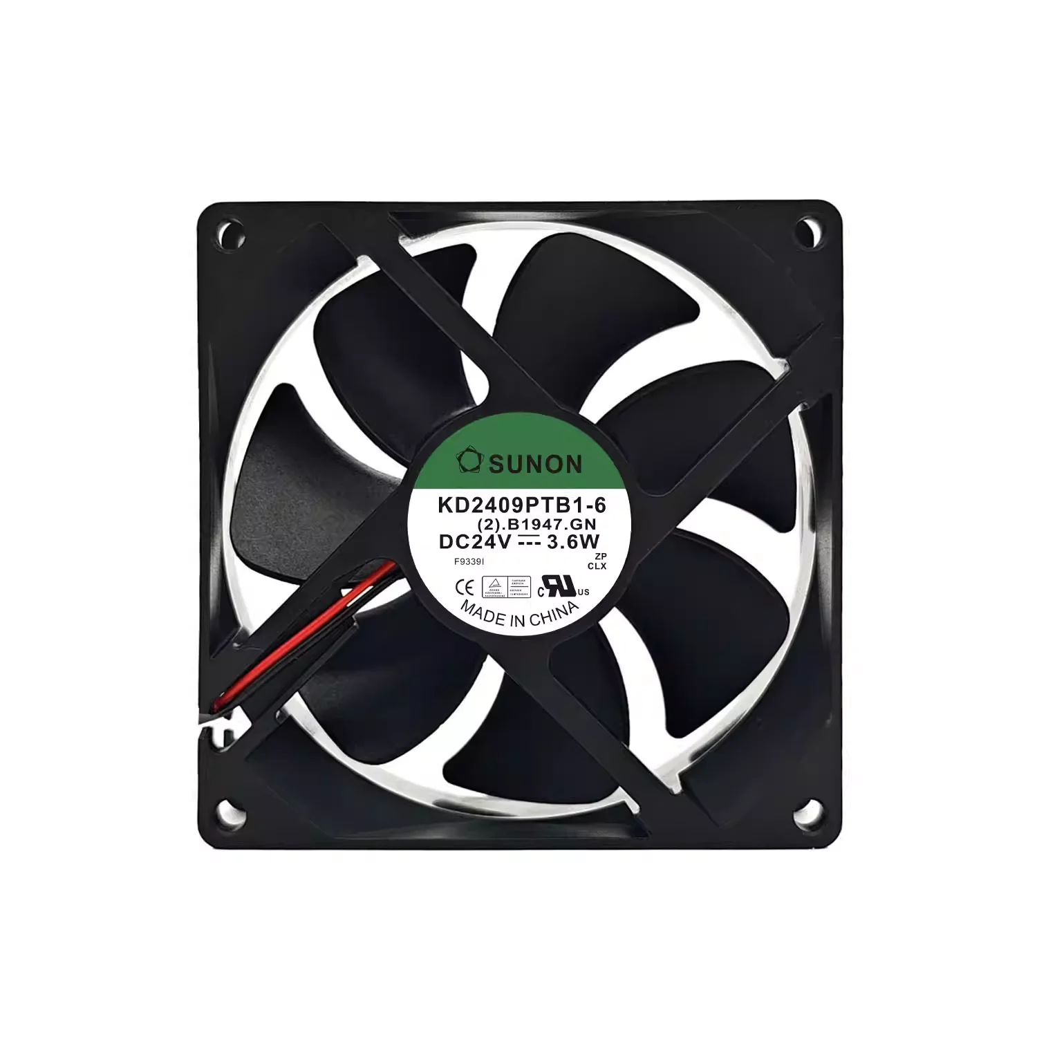 Фото Новый вентилятор охлаждения для преобразователя частоты SUNON 9025 24V 3.6W 9CM с двойным шарикоподшипником KD2409PTB1-6 №1
