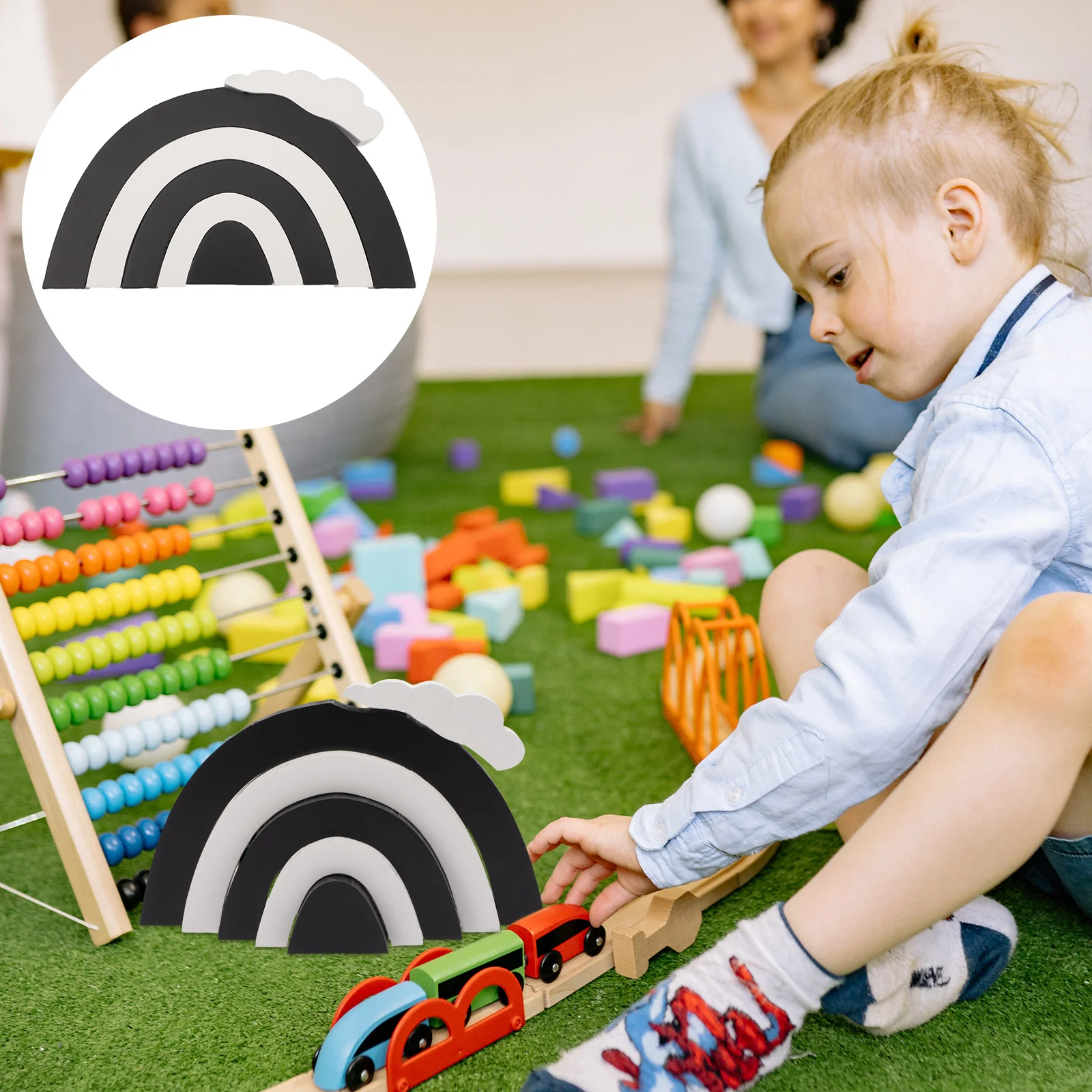 

1 Set Rainbow Building Blocks For Kids Wooden Rainbow Building Blocks Kids Toy's For Kids