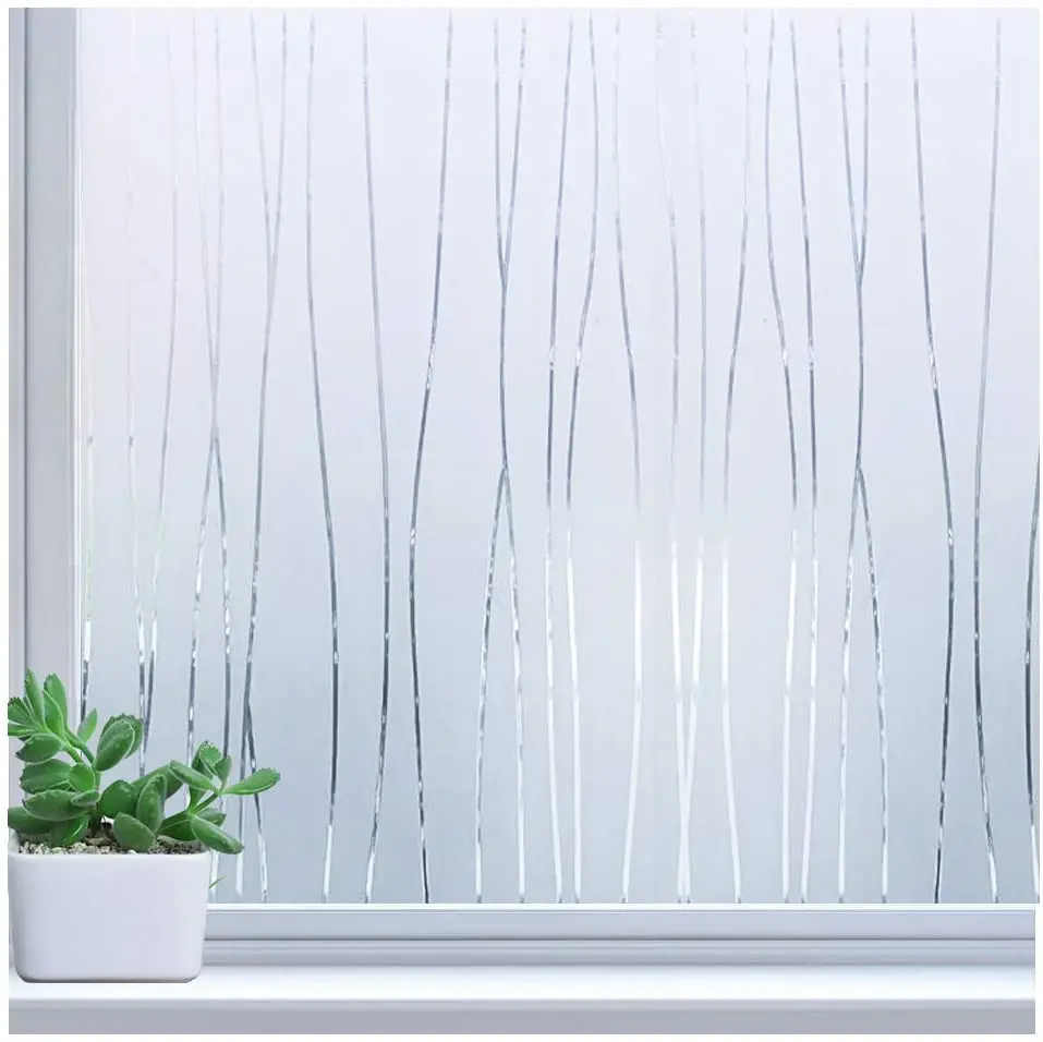 

Frosted Window Film Privacy Static Cling Non Adhesive Decorative Film Glass Look Protection Heat Control UV Blocking for Home