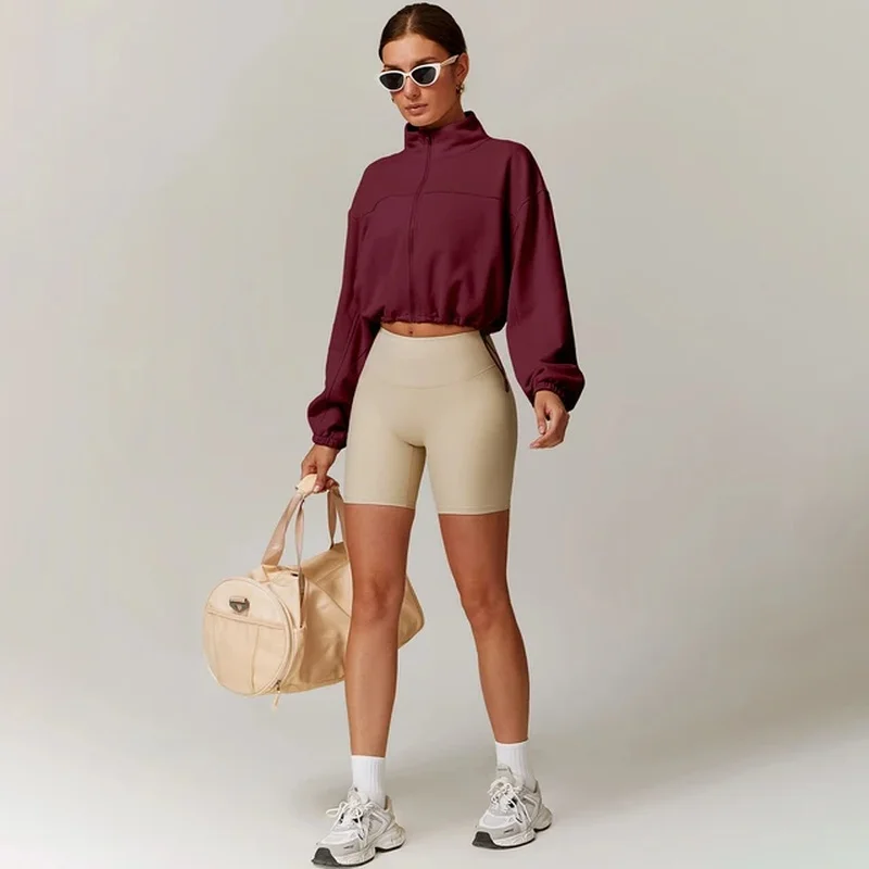 Утепленная спортивная куртка повседневный Свободный кардиган со стоячим