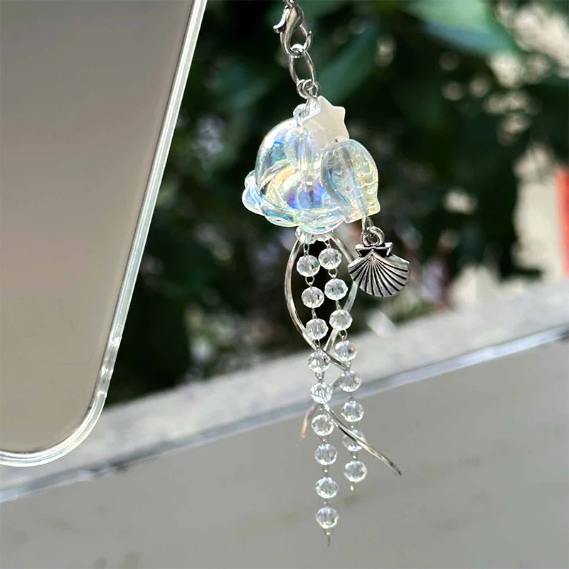 Y2K Jellyfish МОБИЛЬНЫЙ ТЕЛЕФОН Lanyard Эстетическая Подвеска для телефона с кисточкой