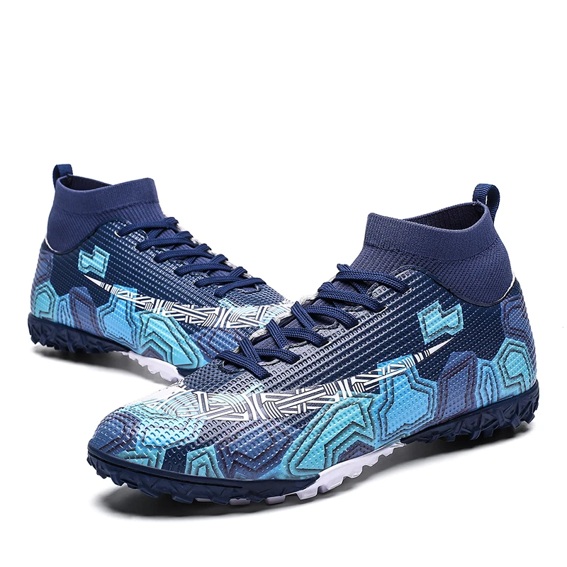 Stylish Comfortable Adult Youth High Ankle Training Match Sports Football Shoes Outdoor Indoor Grass Sports Shoes 39-45#