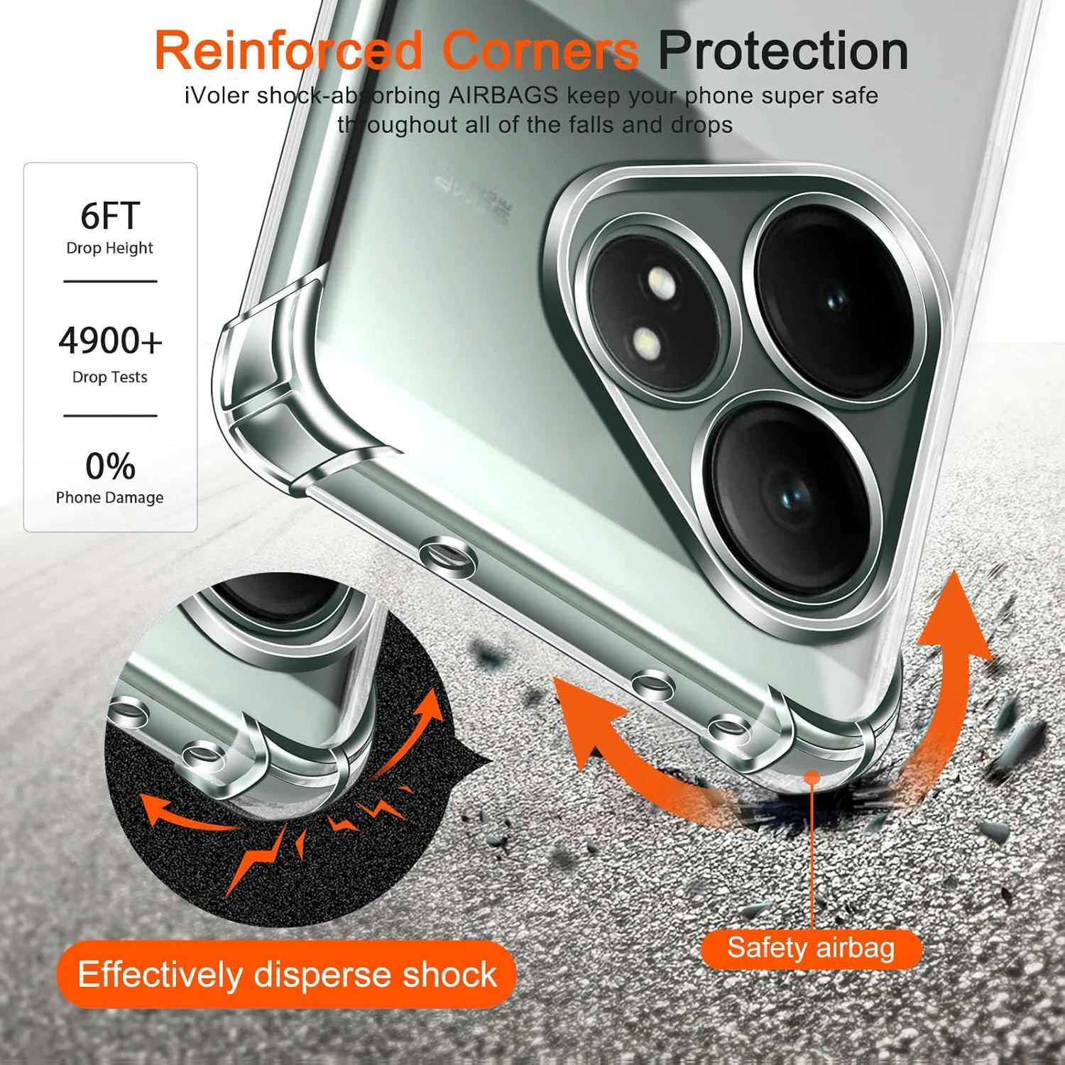 Противоударный чехол из ТПУ с подушкой безопасности для Realme GT 7 Pro 6 6T Neo 3 3T 2 2T Note 50