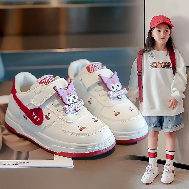 Новые женские теннисные туфли Kawaii Мультфильм Kuromi повседневная обувь для доски