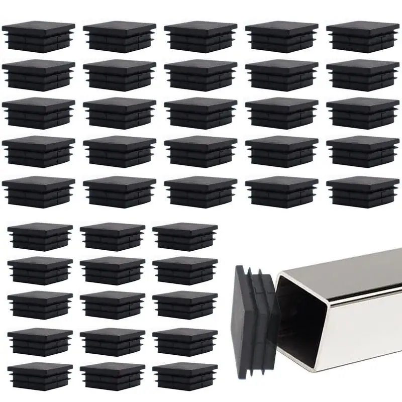 

Square Insert End Caps Tubing Plug End Inserts Wear Resistant Chair Glide Floor Protectors Fence Post Pipe Caps Cover For Chair