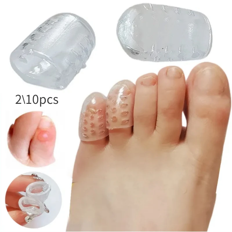 

2\10Pcs Silicone Toe Caps Anti-Friction Breathable Toe Protector Prevents Blisters Toe Caps Cover Protectors Foot Care Tool