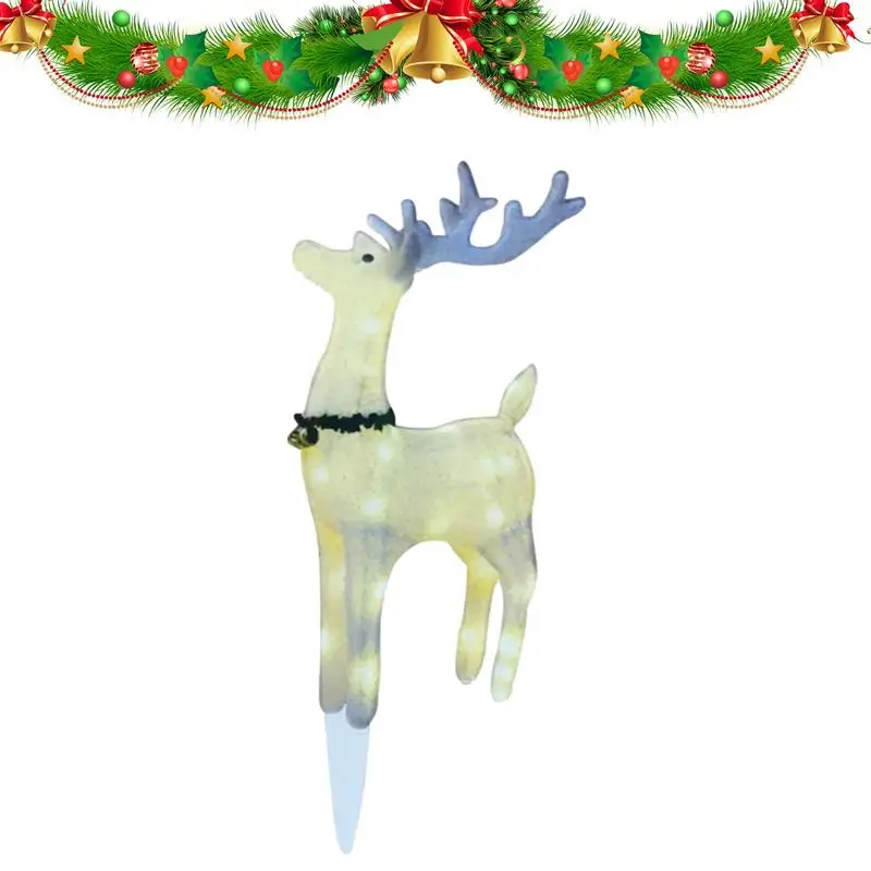

Рождественский олень, рождественские мерцающие искусственные акриловые статуи оленя, подарки на Рождество, Хэллоуин, праздник