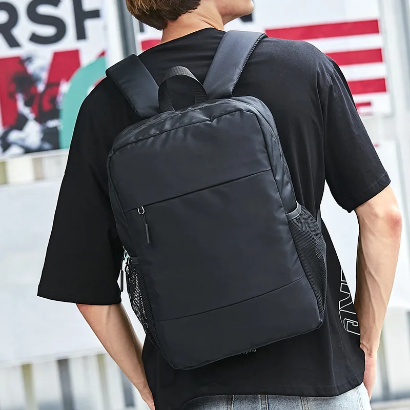 New Korean Style Casual Solid Color Men's Backpack, Fashionable And Durable Business Laptop Bag For Men