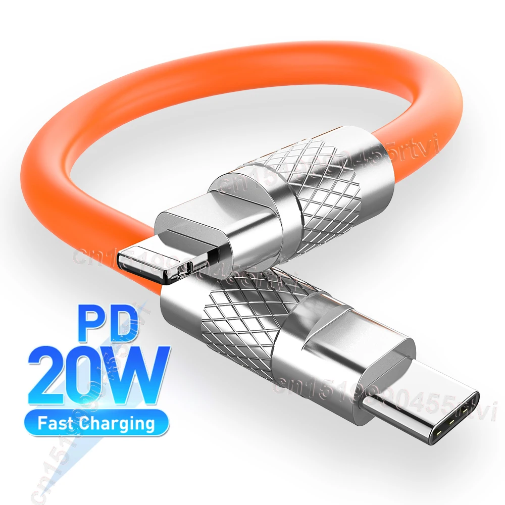 

Zinc Alloy USB Type C PD20W Cable for iPhone 14 13 12 Pro X 8 Ultra Short USB C Cable for iPhone Fast Charging Cable Wire Cord