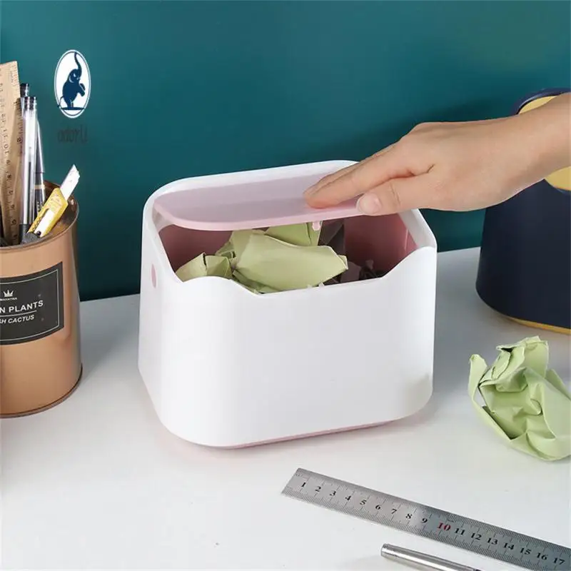 

Cute Desktop MIni Waste Bin Table Sundries Dustbin Portable Car Small Trash Can Bathroom Kitchen Garbage Bin Home Rubbish