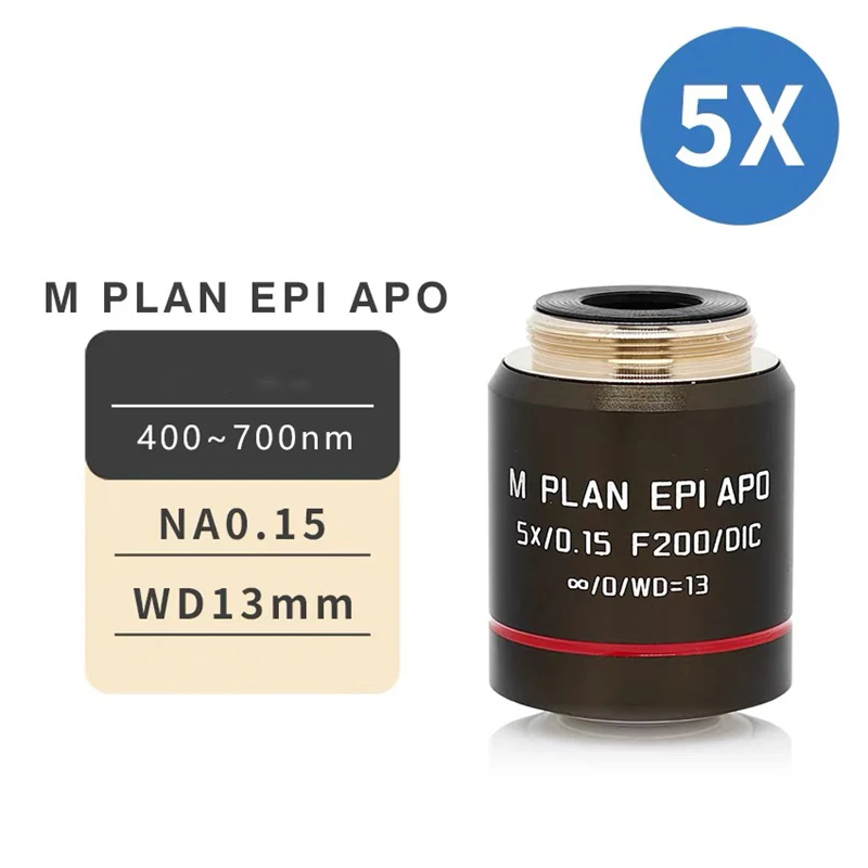 

FUCHU Металлографический объектив для микроскопа 5X 10X 20X 50X 100X APO F200 DIC