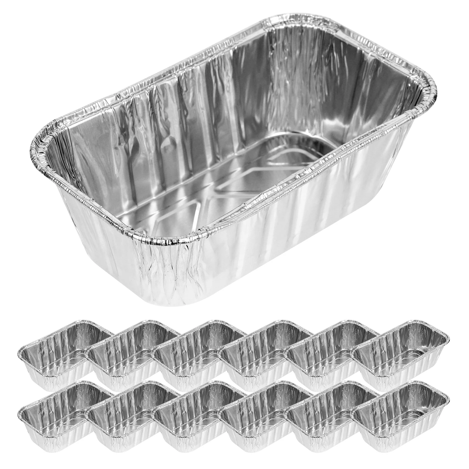 

Pans Aluminumtin Pan Containers Disposable Bread Tray Baking Tins Barbecue Grill Loaf Boxes Grease Dish Cooking Takeout Out Take