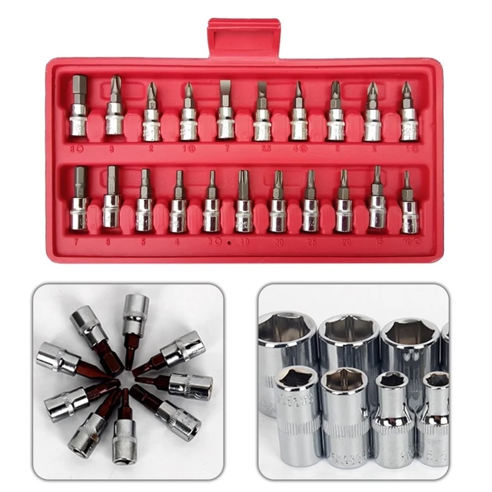 

Car 46pc Chrome Vanadium Socket Set Tool Box Set Ratchet Spanner Wrench Set