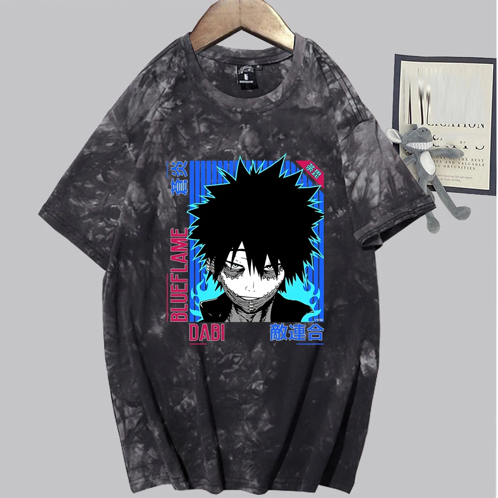 

Мужская футболка в стиле Харадзюку, Мужская футболка с рисунком аниме, моя геройская академия, Dabi Eijiro Kirishima аниме топы футболки Boku No Hero моя ак...
