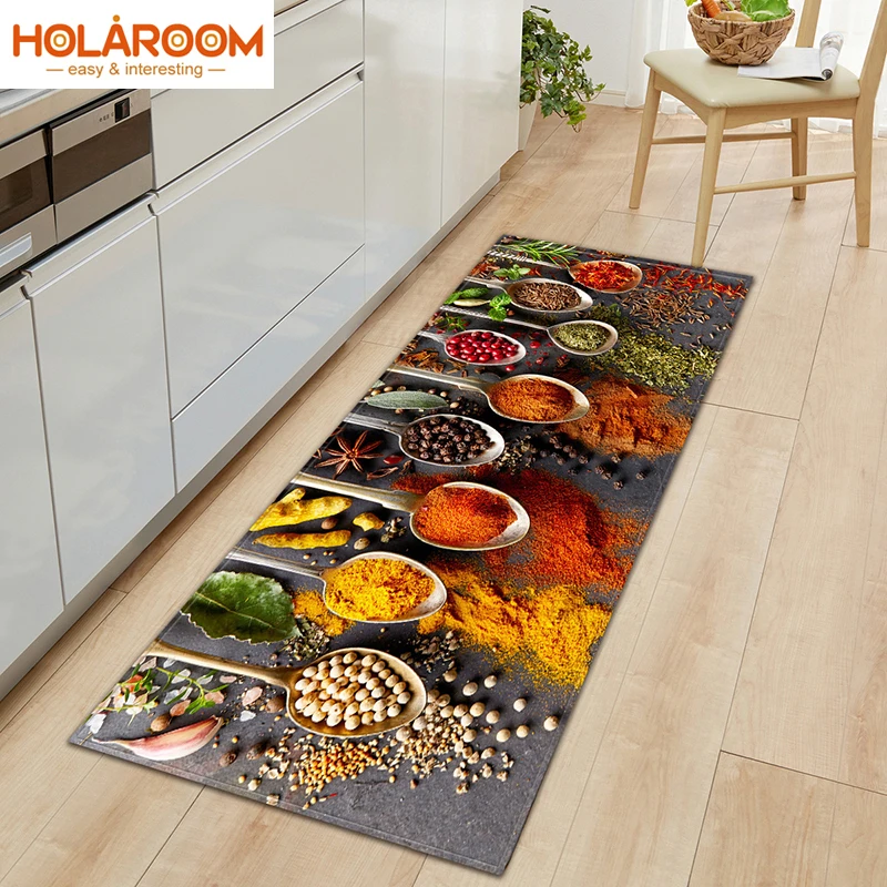 

1PC Kitchen Mat Home Entrance Doormat Hallway Bedroom Living Room Decoration Floor Carpet Balcon Bathroom Anti-Slip Long Rug