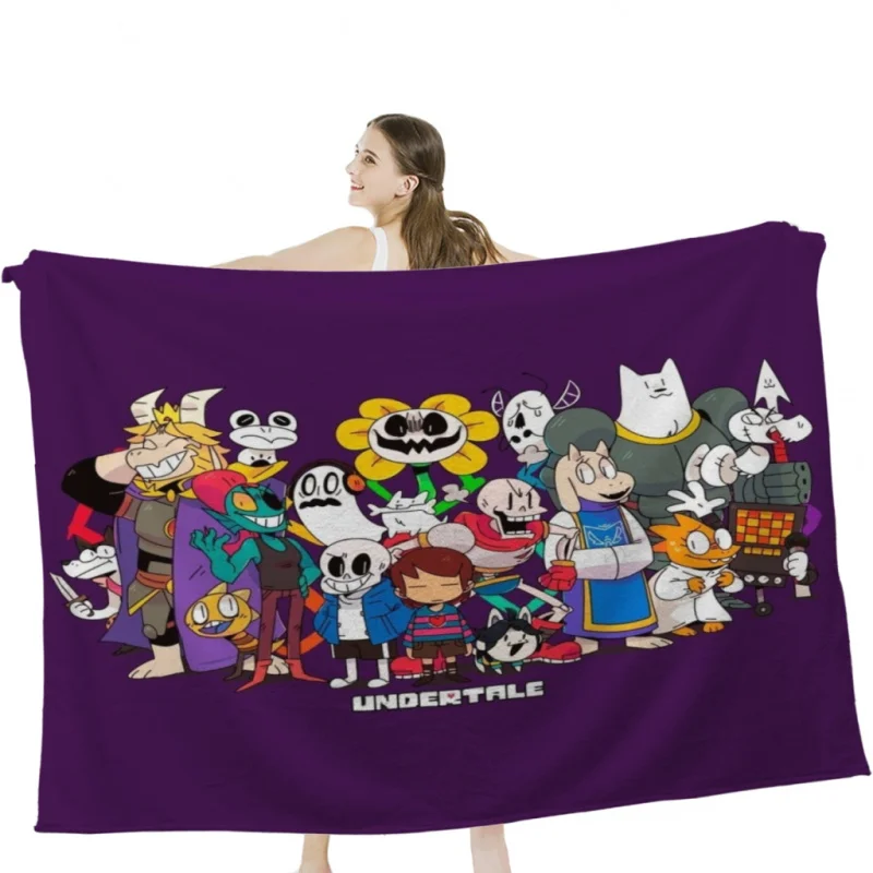 

Undertale Adventure Throw Blankets Tufting Blanket For Travel Light Dorm Room Essentials Luxury Thicken Blanket