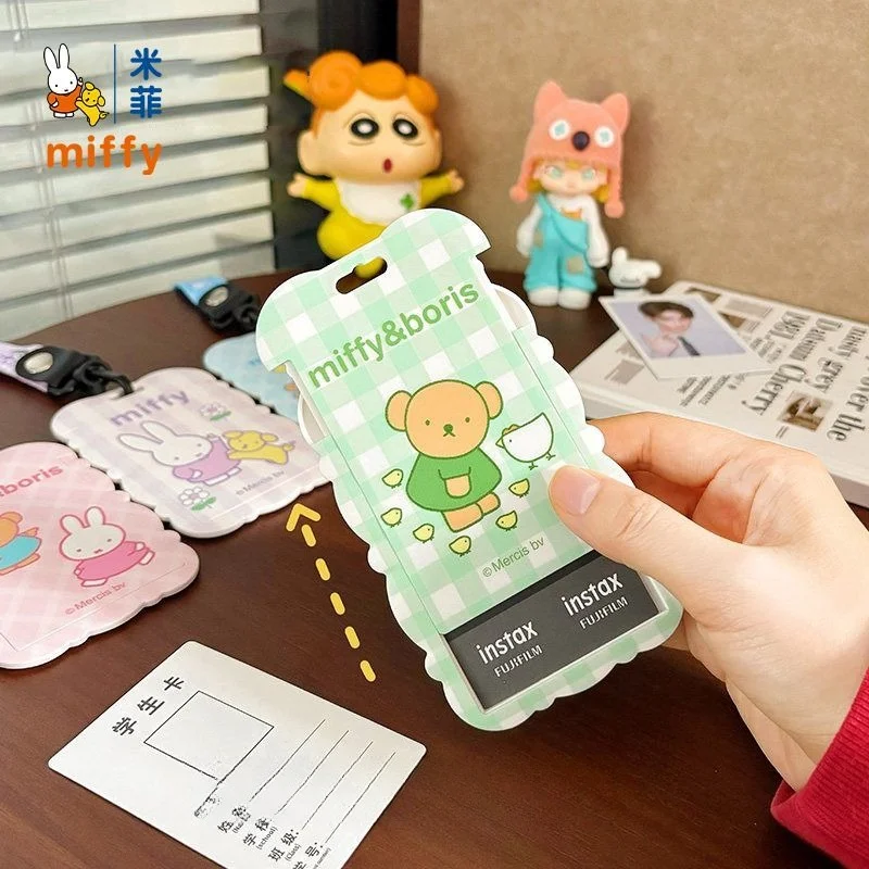 Фото Новая серия Miffy: чехол для карты питания студента, шнурок для ношения на шее, идентификационная карта для общественного транспорта и метро. №3