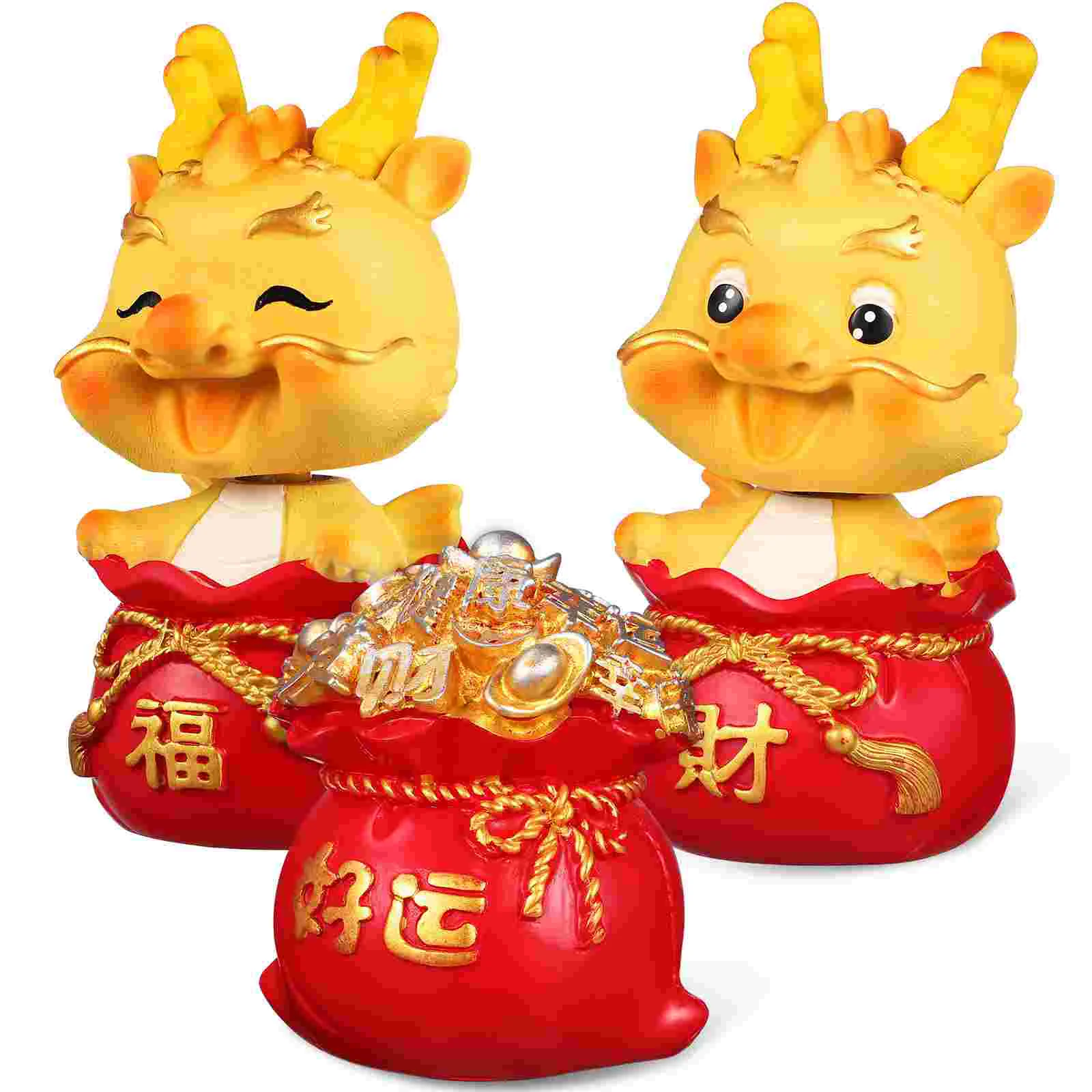 

Zodiac Dragon Figurine Decors Animal Statue Decoration Cartoon Resin Figurines Chinese New Year Ornament Desk