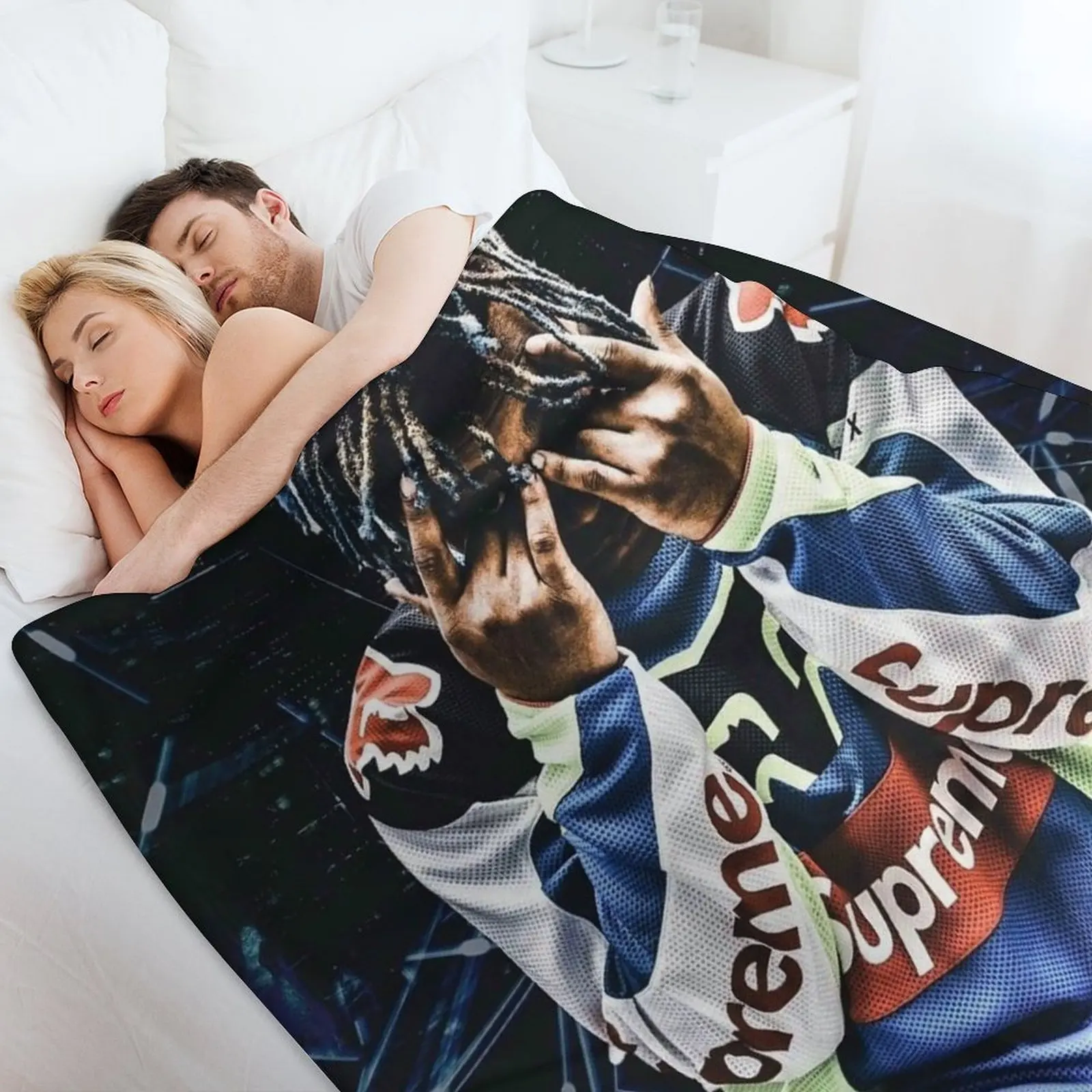 Одеяло для дивана мягкие одеяла Juice Wolrd ..(01)