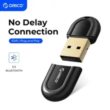ORICO USB 블루투스 호환 동글 5.3 어댑터, 음악 오디오 리시버 송신기 지지대, 윈도우 7, 8/10, PC 노트북 스피커용