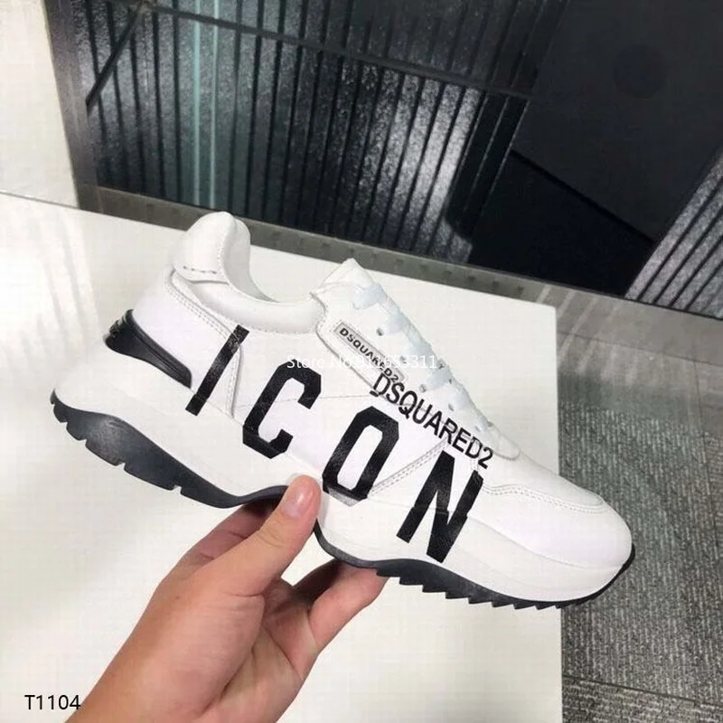 Модная дизайнерская брендовая мужская повседневная обувь Dsquared2 из натуральной
