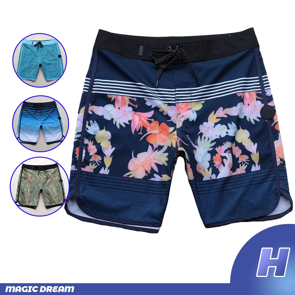 Мужские летние водонепроницаемые пляжные шорты с карманами фантомные Бермуды