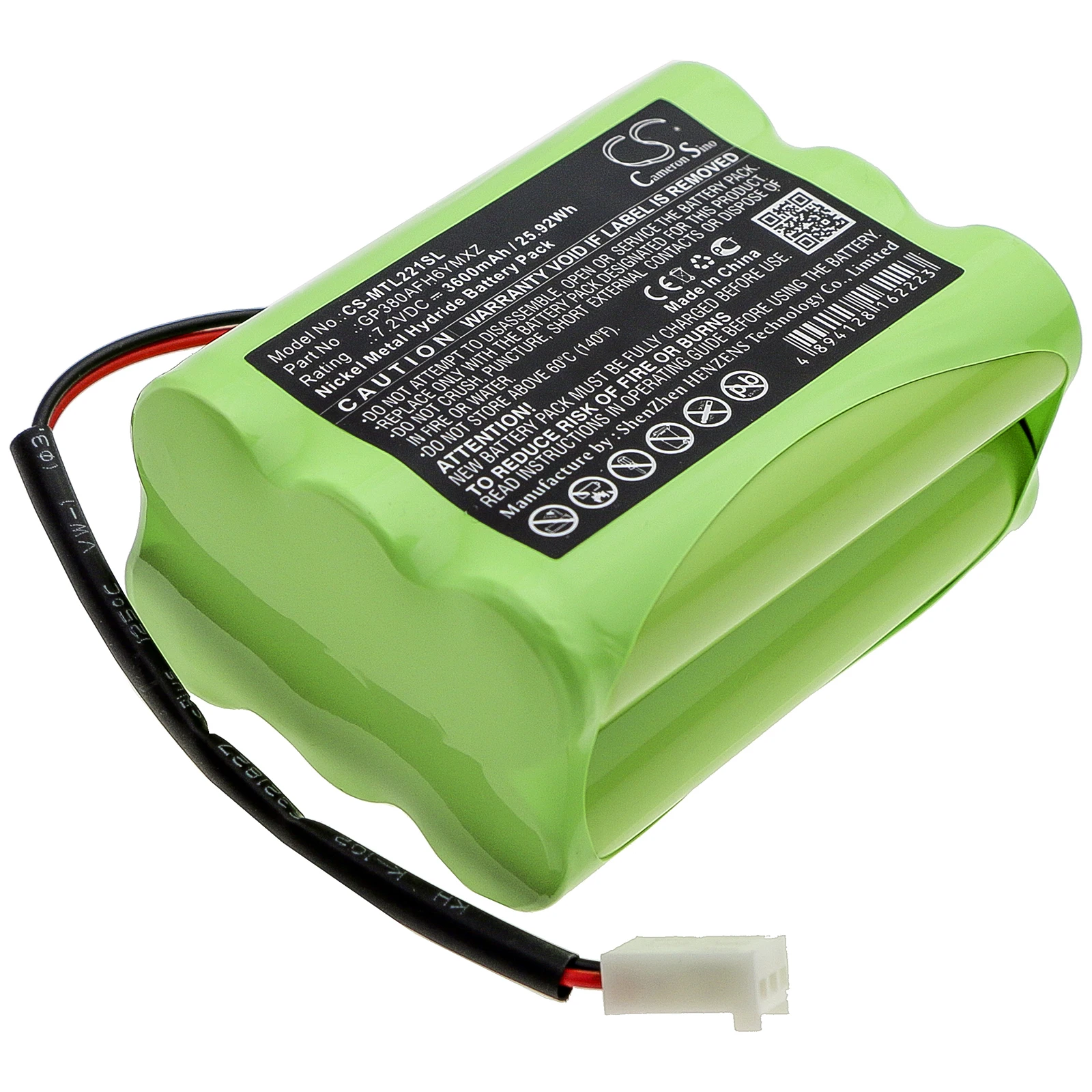 

CS 3600mAh / 25.92Wh battery for Mettler Toledo IND221 GP380AFH6YMXZ