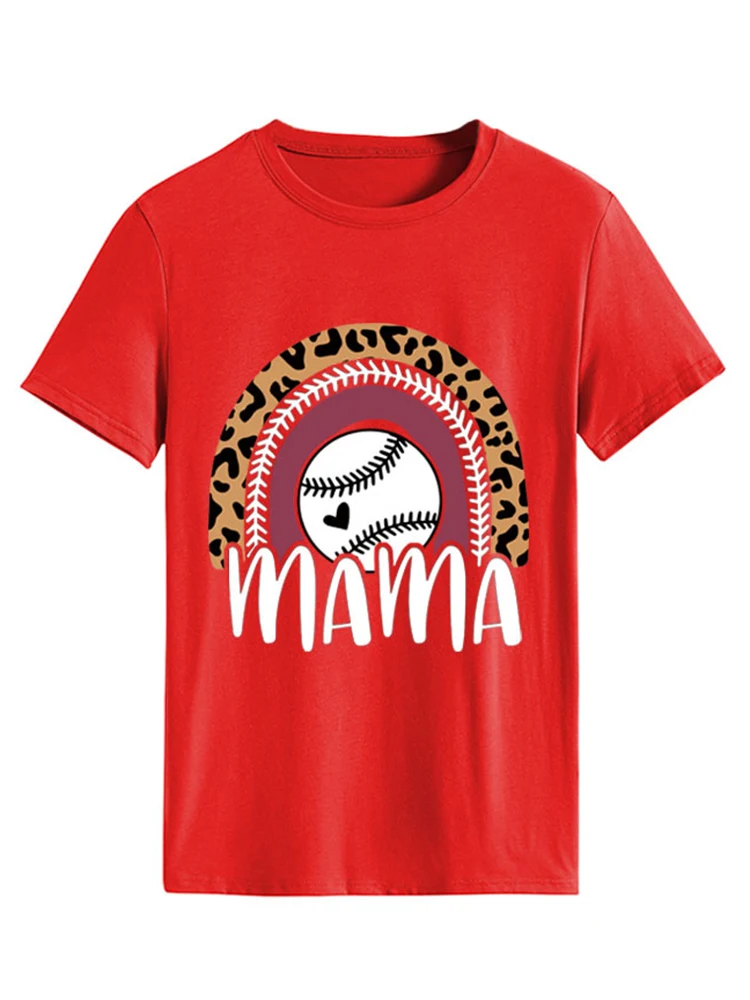 Женская хлопковая футболка с леопардовым принтом круглым вырезом