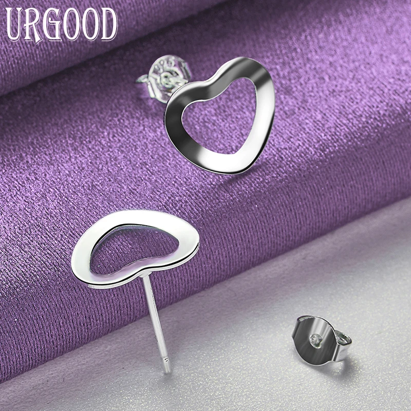 

925 Sterling Silver Advanced Love Type Earrings For Women Men Party Engagement Wedding Fashion Jewelry