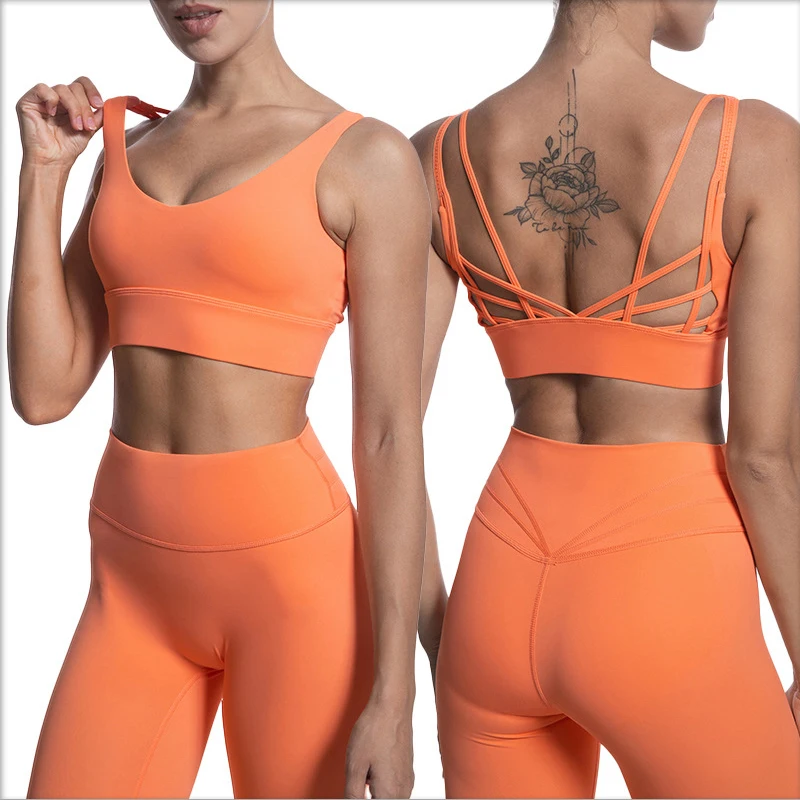 

2Pcs Yoga Set Women Leggings and Tops Fitness Sports Suits Yoga Bra and Seamless Leggigns Workout Sportswear Gym Set Women