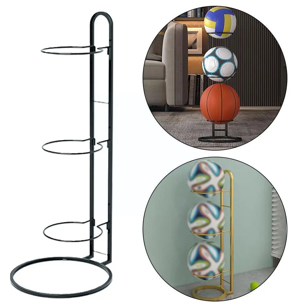 

Home Indoor Children Basketball Storage Rack Holder Ball Storage Basket Volleyball Rack Football Display Removable Stand 3- Z4F0