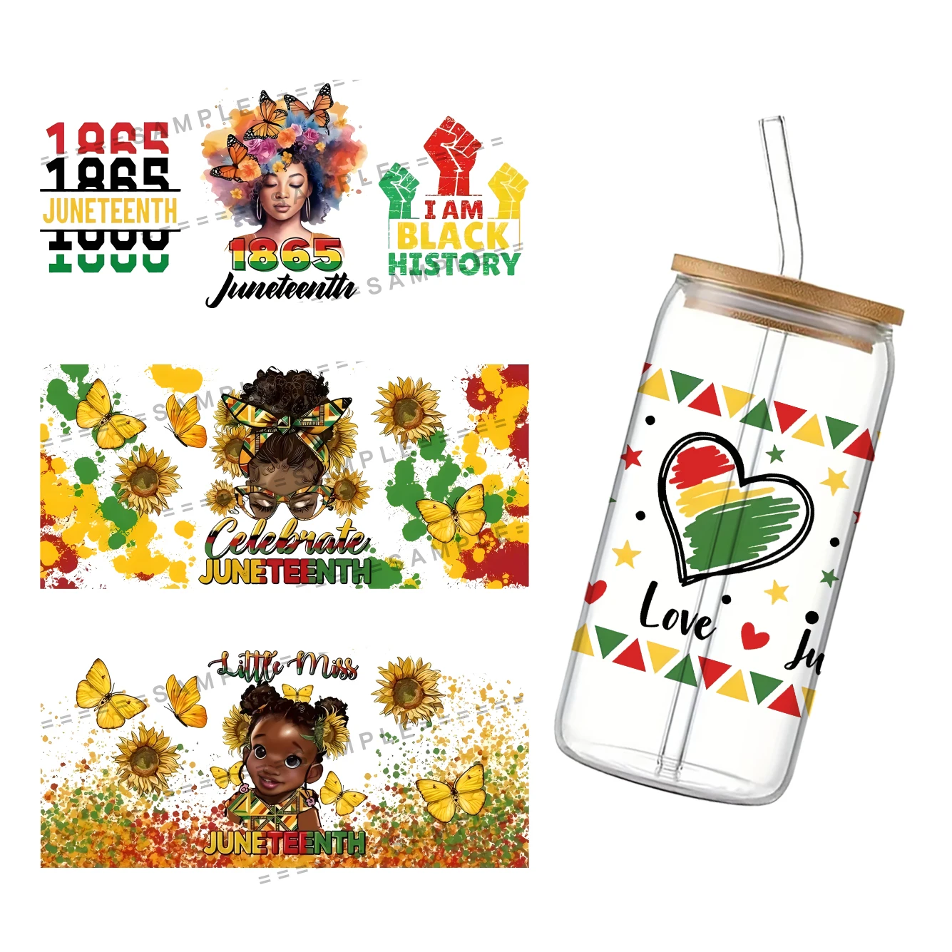 Наклейка для обертывания чашек june19 11 х24 см 16 унций водонепроницаемая наклейка Uv