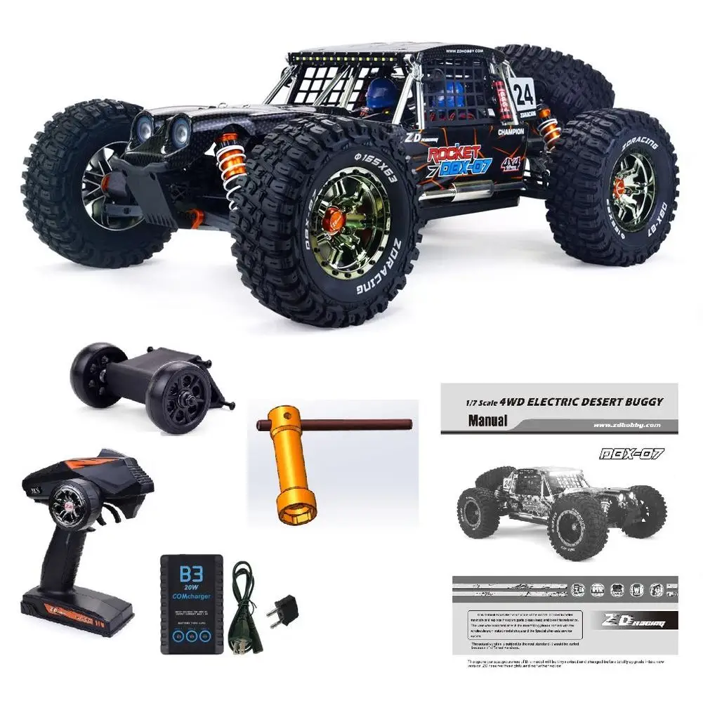 Racing Dbx-07 1/7 Scale Off-road Car With Brushless Motor 4wd 80km/h 2.4ghz Rc Monster Model Remote  Control  Car  Toy Rtr