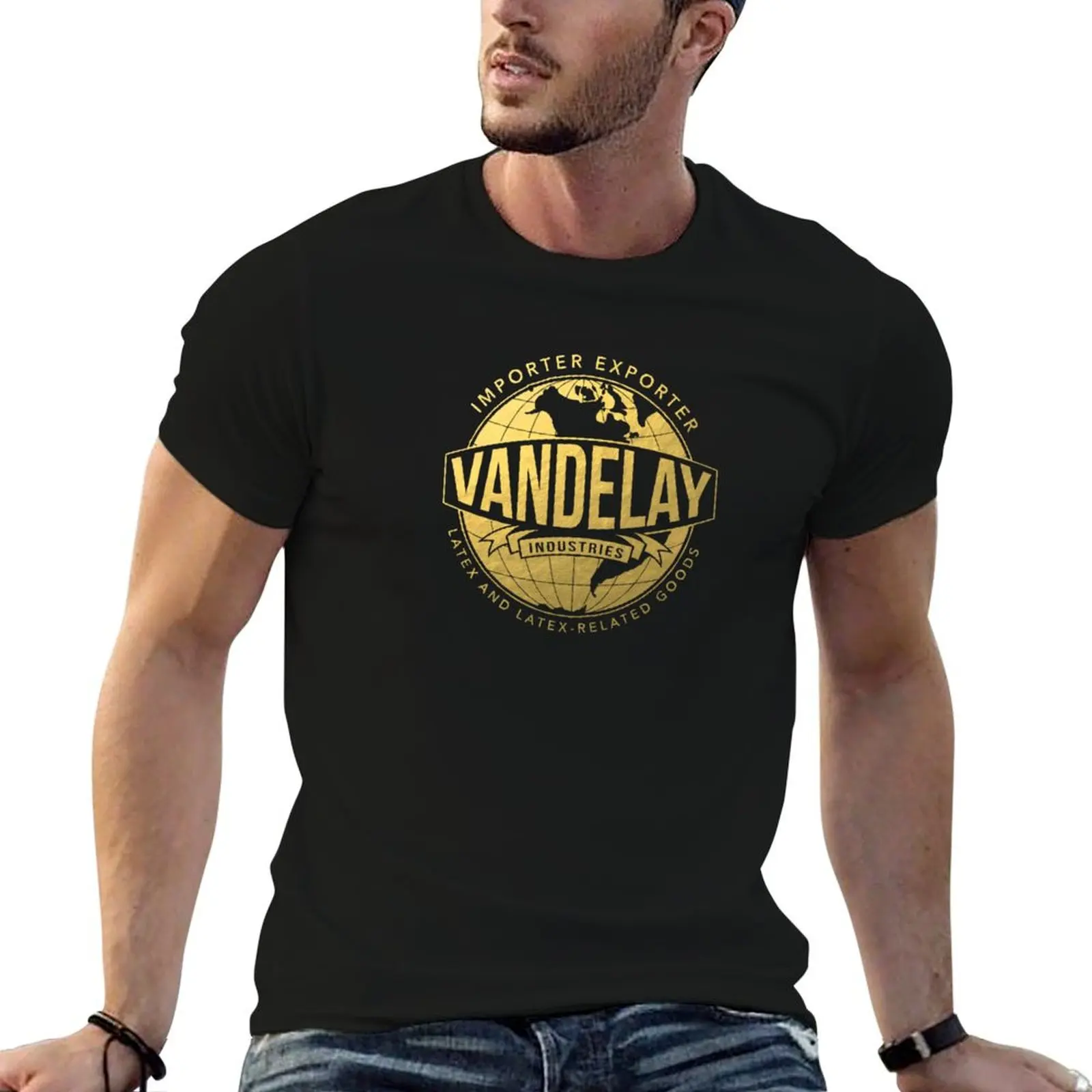 Фото Футболка Vandelay для мужчин, 100% хлопок, дизайнерская мужская футболка, хлопковая футболка 100% №1