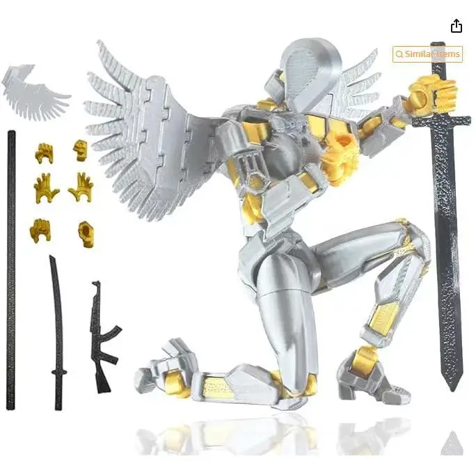 Фото Фигурка T13: 3D-печатный многосуставной подвижный робот-титан 13 Lucky Dummy Nova, настольная сборная модель (почти готовая к сборке) №1