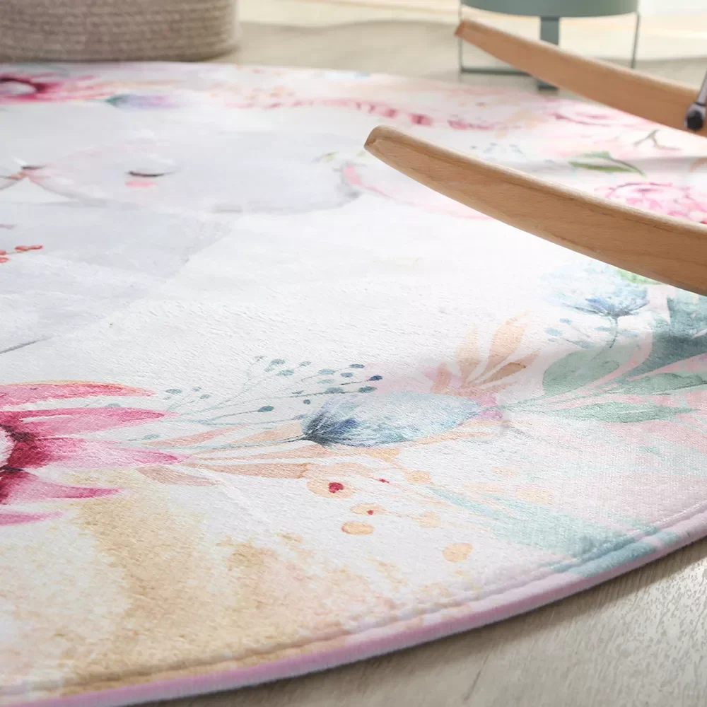 

NEW Printed Carpet For Children's Room Non-slip Round Rug Modern Living Room Decorative Carpets Kid Washable Large Area Rugs