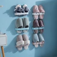 bathroom slippers rack free perforation wall mounted foldable toilet rack toilet slippers storage shelf shelves for wall