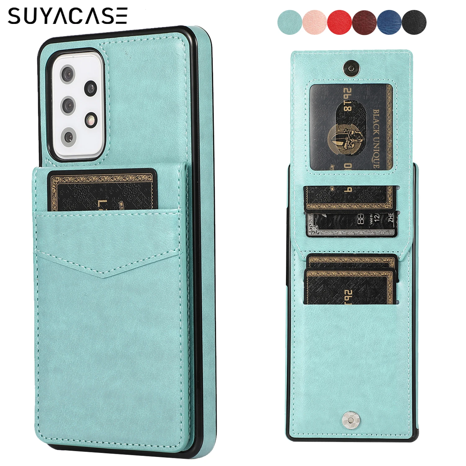 

Luxury Flip Leather Case For Samsung Galaxy A73 A53 A33 A13 A72 A52 A42 A32 A22 A12 Strong Magnetic Wallet Card Phone Bags Cover