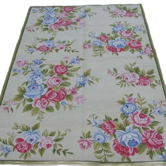 

Free shipping 3'X5' needlepoint rugs 100% New Zealand wool handmade rugs for home decoration